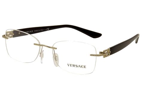 new versace eyeglass frames|versace rimless eyeglass frames.